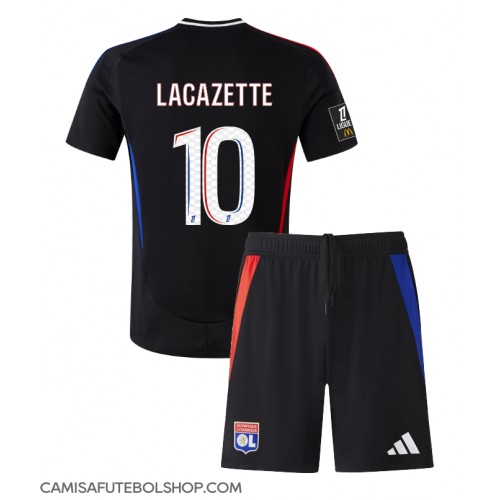 Camisa de time de futebol Olympique Lyonnais Alexandre Lacazette #10 Replicas 2º Equipamento Infantil 2024-25 Manga Curta (+ Calças curtas)